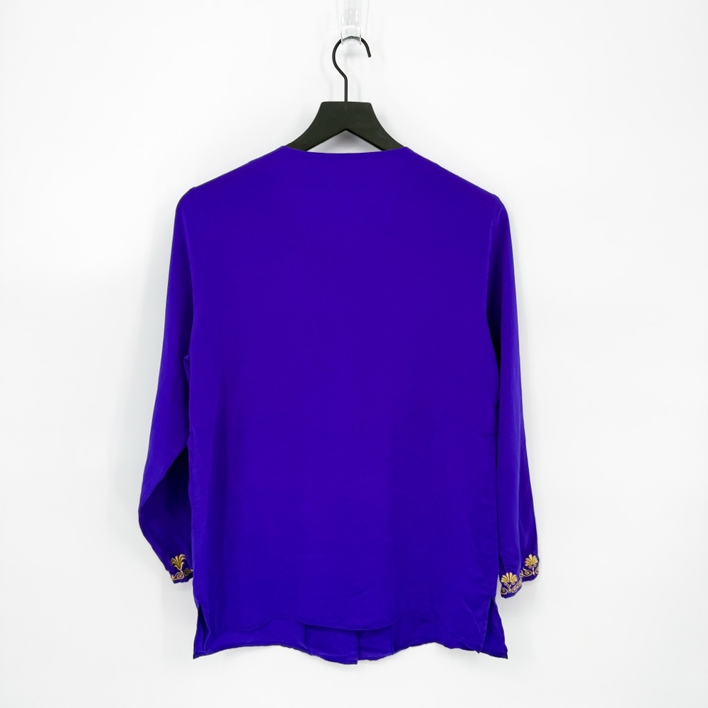 Vintage Diane Von Furstenberg 100% Silk The Pines N. Collins Vintage Blouse XS - Picture 7 of 11